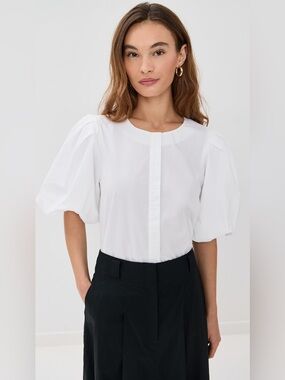 Shopbop Le Bop Liza Puff Sleeve Shirt